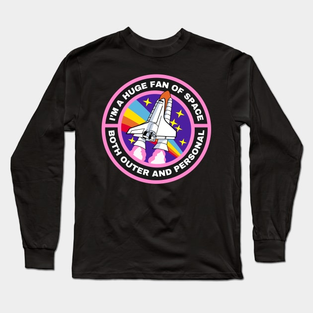 huge fan of space, both outer and personal | introvert Long Sleeve T-Shirt by ThirdEyeDesign